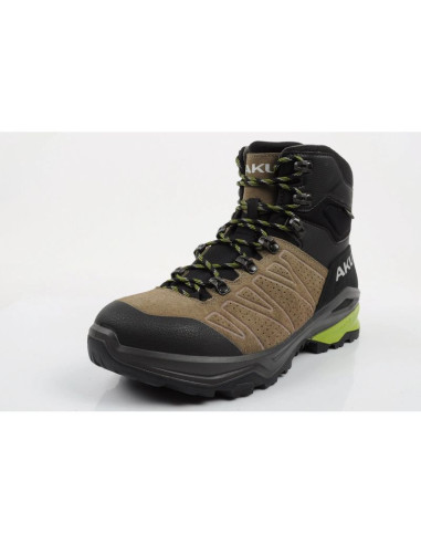 Aku buty sportowe trekkingowe męskie adapta gore-tex skórzane czarne zielone