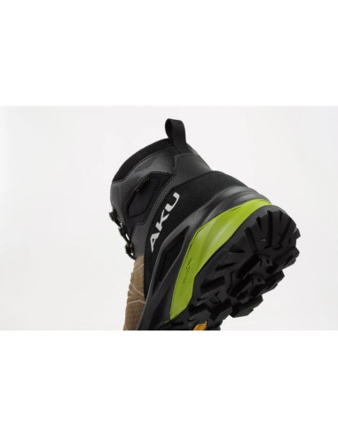 Aku buty sportowe trekkingowe męskie adapta gore-tex skórzane czarne zielone