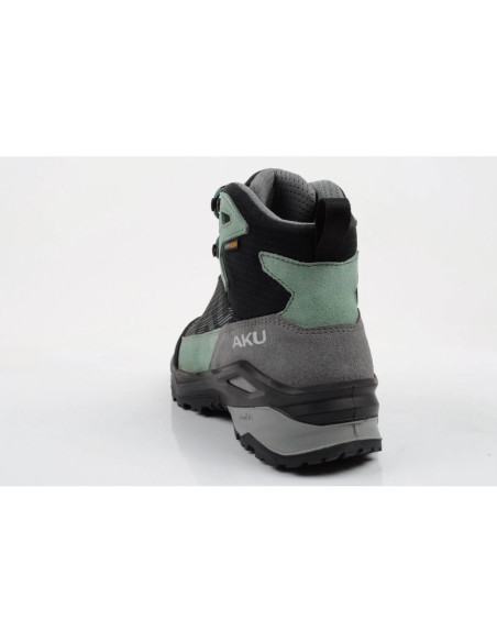 Aku buty sportowe trekkingowe damskie adapta gore-tex skórzane czarne zielone