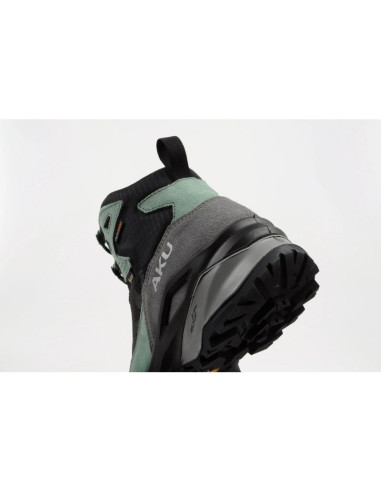Aku buty sportowe trekkingowe damskie adapta gore-tex skórzane czarne zielone