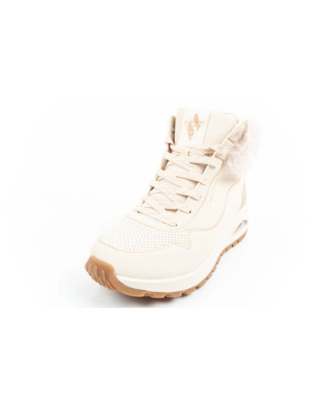 Skechers uno rugged buty sportowe damskie botki ocieplane zimowe beżowe