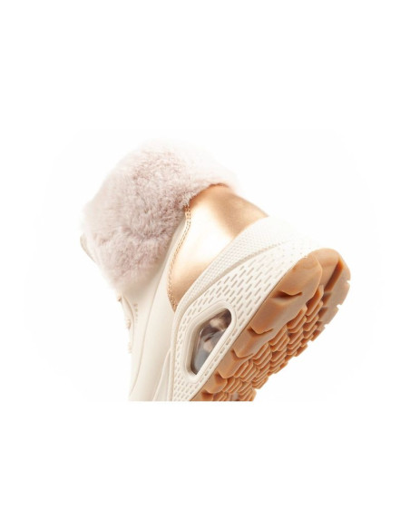 Skechers uno rugged buty sportowe damskie botki ocieplane zimowe beżowe
