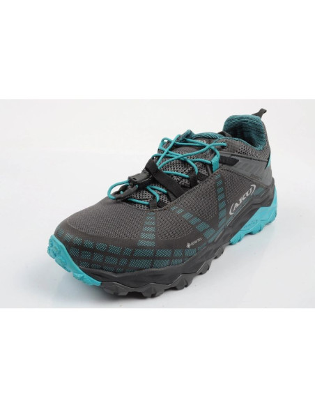 Aku buty sportowe trekkingowe damskie flyrock gore-tex wytrzymałe szare niebieskie