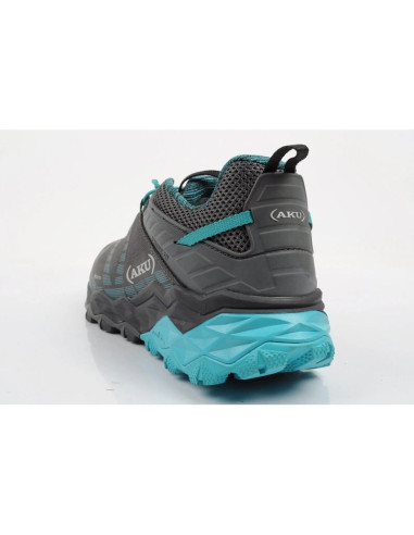 Aku buty sportowe trekkingowe damskie flyrock gore-tex wytrzymałe szare niebieskie