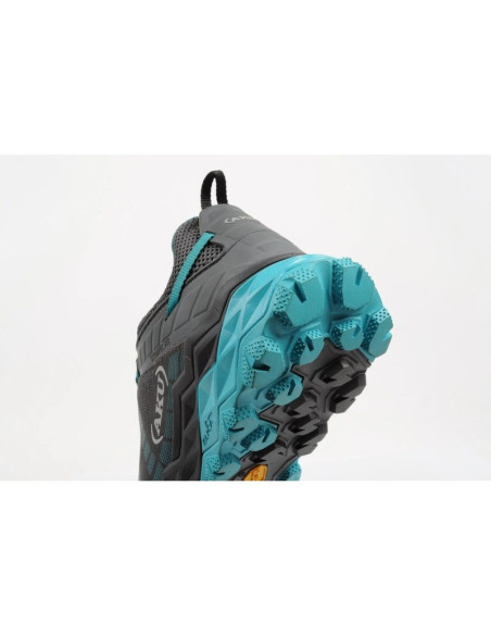 Aku buty sportowe trekkingowe damskie flyrock gore-tex wytrzymałe szare niebieskie