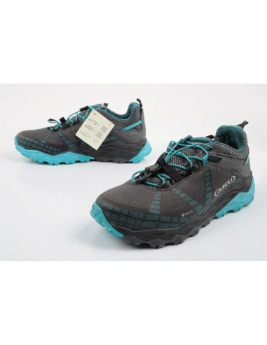 Aku buty sportowe trekkingowe damskie flyrock gore-tex wytrzymałe szare niebieskie