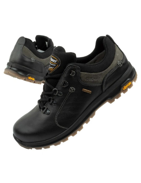 Grisport buty męskie trekkingowe nero oliato spo-tex skórzane czarne