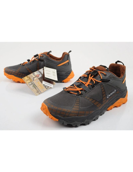 Aku buty sportowe trekkingowe męskie flyrock vibram wytrzymałe szare pomarańczowe