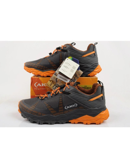 Aku buty sportowe trekkingowe męskie flyrock vibram wytrzymałe szare pomarańczowe