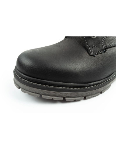 Wrangler allan mid  buty męskie sztyblety trzewiki eleganckie skórzane czarne
