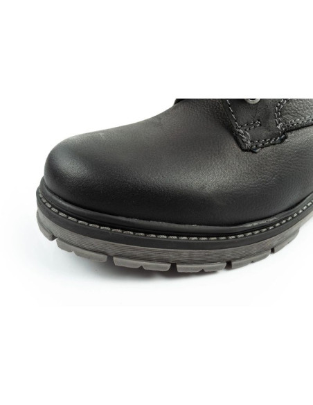 Wrangler allan mid  buty męskie sztyblety trzewiki eleganckie skórzane czarne