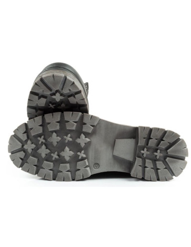 Wrangler allan mid  buty męskie sztyblety trzewiki eleganckie skórzane czarne