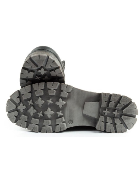 Wrangler allan mid  buty męskie sztyblety trzewiki eleganckie skórzane czarne