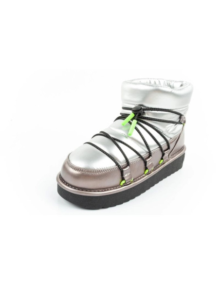 D.franklin buty śniegowce damskie zimowe modne ocieplane botki srebrne