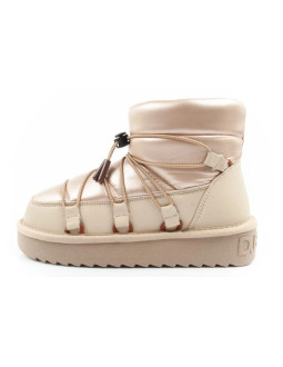 D.franklin buty śniegowce damskie zimowe modne ocieplane botki złote 2