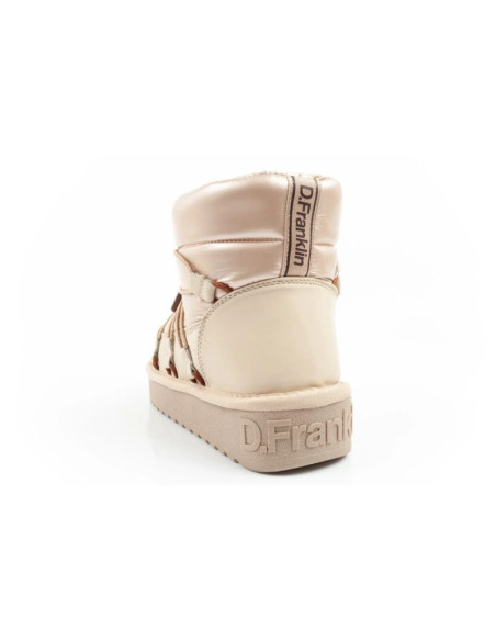 D.franklin buty śniegowce damskie zimowe modne ocieplane botki złote