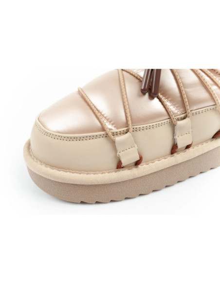 D.franklin buty śniegowce damskie zimowe modne ocieplane botki złote