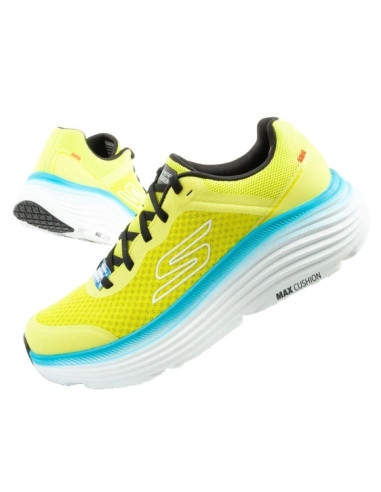 Skechers max cushioning buty męskie sportowe do biegania lekkie  limonkowe