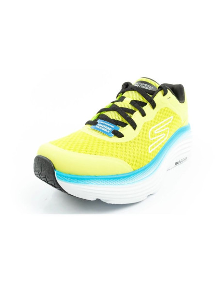 Skechers max cushioning buty męskie sportowe do biegania lekkie  limonkowe