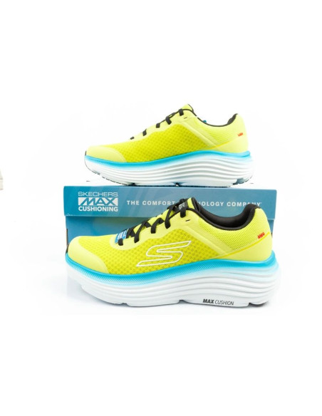 Skechers max cushioning buty męskie sportowe do biegania lekkie  limonkowe