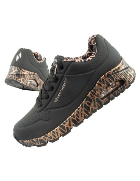 Skechers uno-loving love buty sneakersy sportowe damskie modne czarne
