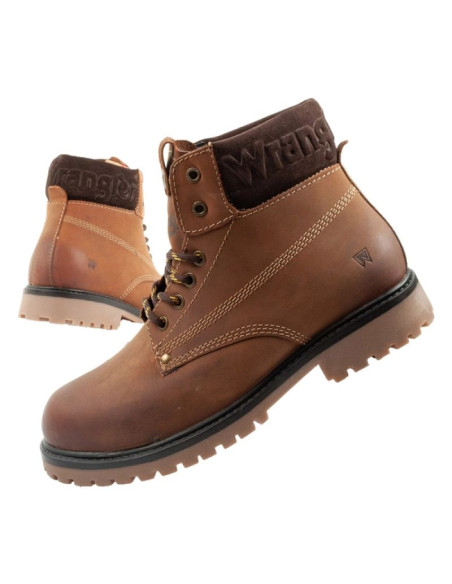 Wrangler arch buty męskie sztyblety trzewiki eleganckie skóra naturalna brązowe