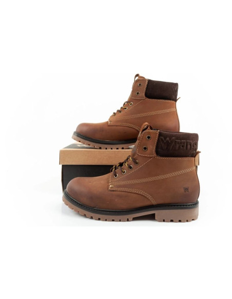 Wrangler arch buty męskie sztyblety trzewiki eleganckie skóra naturalna brązowe