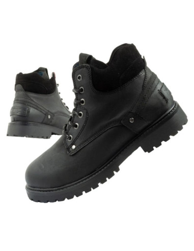 Wrangler yuma buty męskie sztyblety trzewiki eleganckie skórzane czarne