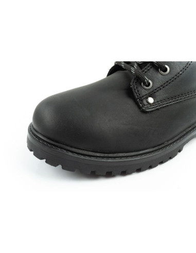 Wrangler yuma buty męskie sztyblety trzewiki eleganckie skórzane czarne