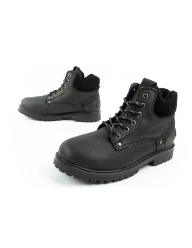 Wrangler yuma buty męskie sztyblety trzewiki eleganckie skórzane czarne