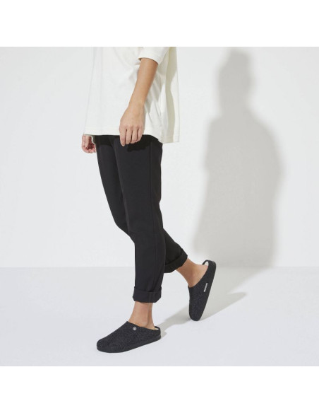 Kapcie damskie/męskie ocieplane birkenstock zermatt anthracite z wełnianego filcu regular szerokie (1015090)
