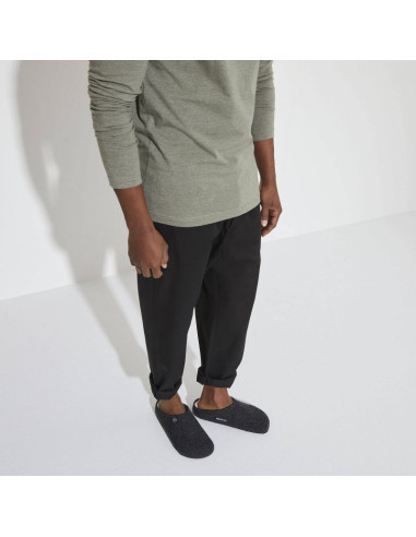 Kapcie damskie/męskie ocieplane birkenstock zermatt anthracite z wełnianego filcu regular szerokie (1015090)