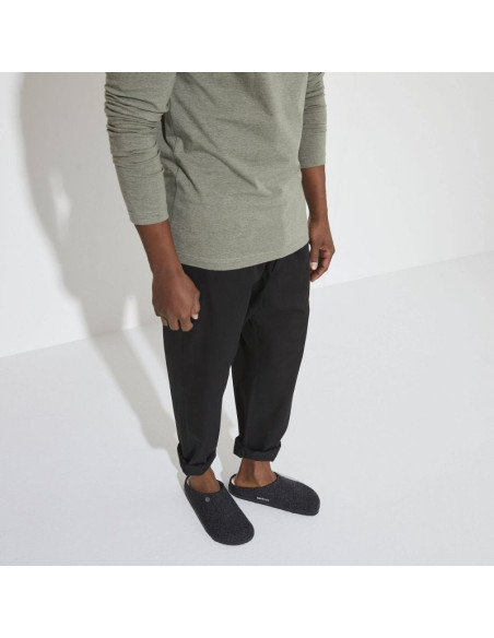 Kapcie damskie/męskie ocieplane birkenstock zermatt anthracite z wełnianego filcu regular szerokie (1015090)