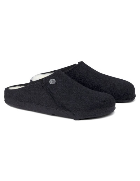 Kapcie damskie/męskie ocieplane birkenstock zermatt anthracite z wełnianego filcu regular szerokie (1015090)