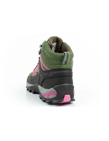 Cmp rigel buty damskie trekkingowe skóra trwałe wodoodporne za kostkę zielone