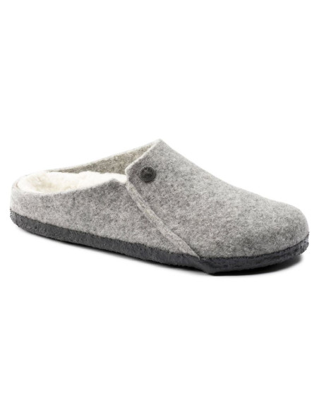 Kapcie męskie/damskie ocieplane birkenstock zermatt light gray z wełnianego filcu regular szerokie (1015092)