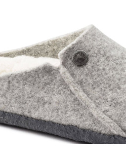 Kapcie męskie/damskie ocieplane birkenstock zermatt light gray z wełnianego filcu regular szerokie (1015092) 2