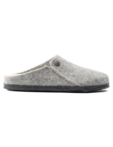 Kapcie męskie/damskie ocieplane birkenstock zermatt light gray z wełnianego filcu regular szerokie (1015092)
