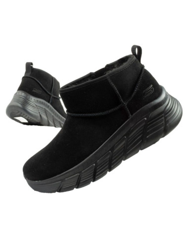 Skechers buty zimowe damskie botki za kostkę ocieplane skórzane