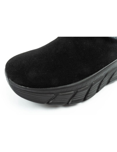 Skechers buty zimowe damskie botki za kostkę ocieplane skórzane