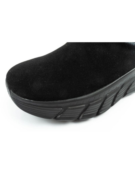 Skechers buty zimowe damskie botki za kostkę ocieplane skórzane