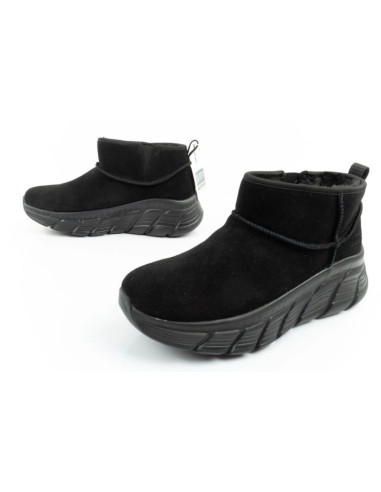 Skechers buty zimowe damskie botki za kostkę ocieplane skórzane
