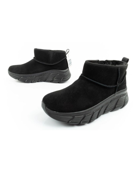 Skechers buty zimowe damskie botki za kostkę ocieplane skórzane