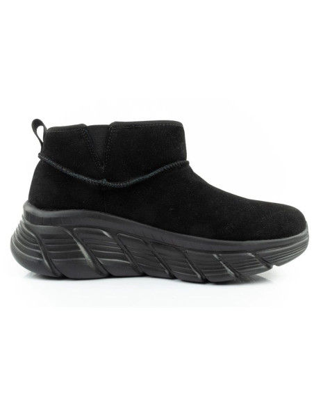 Skechers buty zimowe damskie botki za kostkę ocieplane skórzane