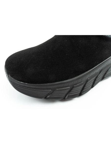 Skechers buty zimowe damskie botki za kostkę ocieplane skórzane