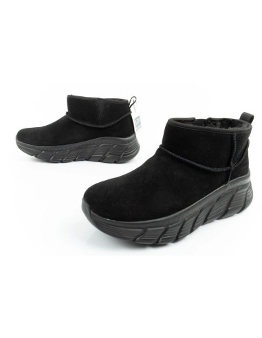 Skechers buty zimowe damskie botki za kostkę ocieplane skórzane