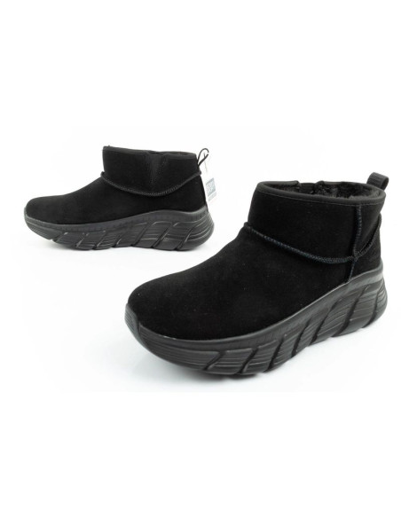 Skechers buty zimowe damskie botki za kostkę ocieplane skórzane