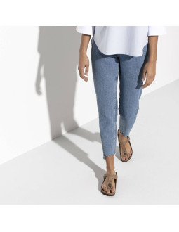 Japonki damskie birkenstock gizeh oiled leather tabacco brown narrow wąskie (0943813) 2