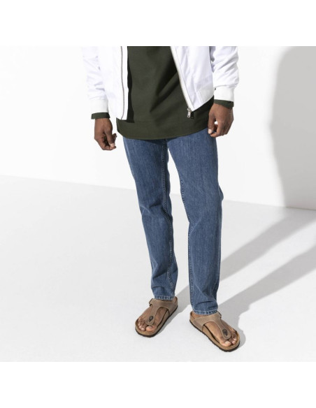 Japonki damskie birkenstock gizeh oiled leather tabacco brown narrow wąskie (0943813)