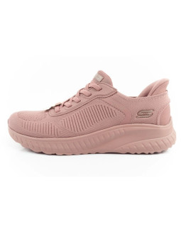 Skechers bobs squad-chaos buty sportowe damskie wygodne slip-ins różowe 2